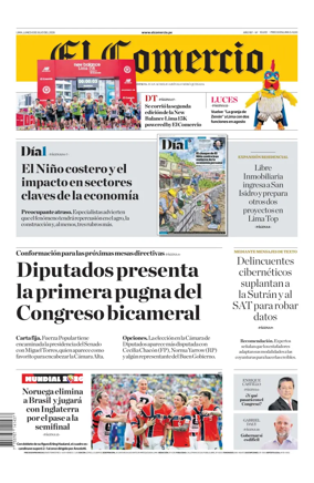 Cover of Diario El Comercio