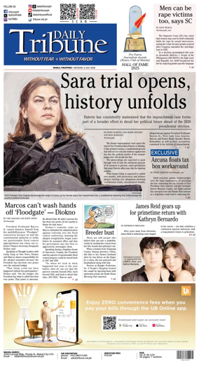 Cover of Daily Tribune (Philippines)