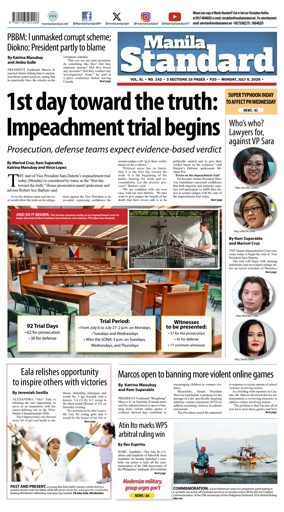 Cover of Manila Standard