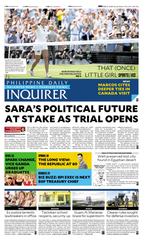 Cover of Philippine Daily Inquirer
