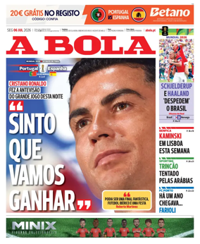 Cover of A BOLA (Portuguese)