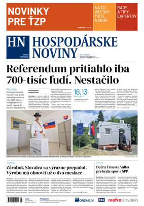 Cover of Hospodarske noviny