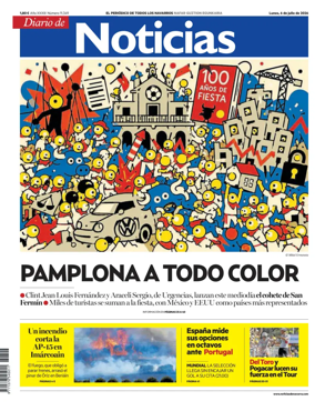 Cover of Diario de Noticias (Spain)