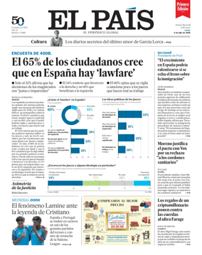 Cover of EL PAIS primera edicion