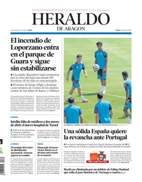 Cover of Heraldo de Aragon
