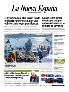 Cover of La Nueva Espana (Occidente)