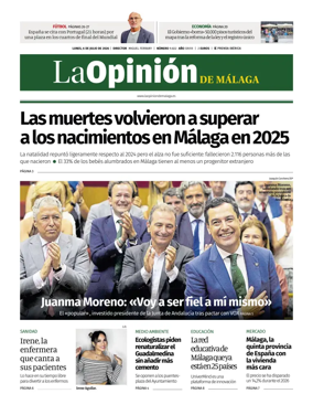 Cover of La Opinion de Malaga