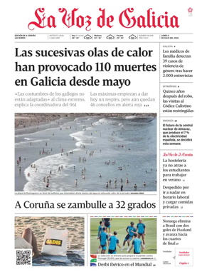 Cover of La Voz de Galicia (A Coruna)