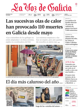 Cover of La Voz de Galicia (Monforte)