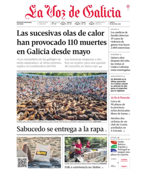 Cover of La Voz de Galicia (Pontevedra)