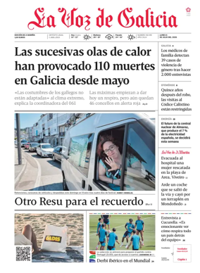 Cover of La Voz de Galicia (Viveiro)