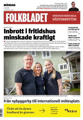 Cover of Folkbladet Vasterbotten