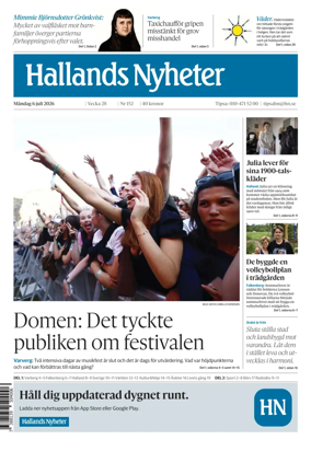 Cover of Hallands Nyheter