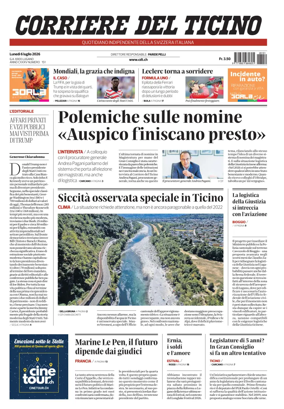 Cover of Corriere del Ticino