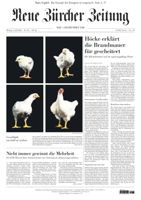 Cover of Neue Zurcher Zeitung