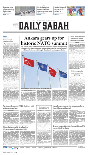 Cover of Daily Sabah (Turkey)