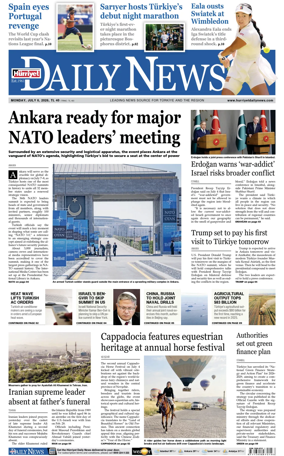 Cover of Hurriyet Daily News & Economic Review