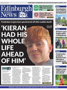 Cover of Edinburgh Evening News