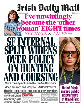 Cover of Irish Daily Mail