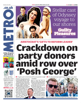 Cover of Metro (UK)