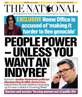 Cover of The National (Scotland)