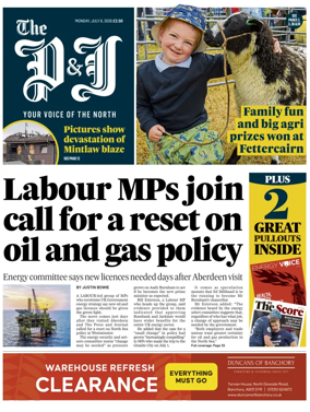 Cover of The Press and Journal (Aberdeen and Aberdeenshire)
