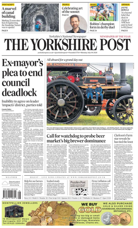 Cover of Yorkshire Post