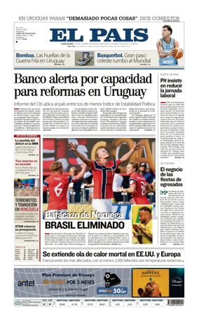 Cover of El Pais (Uruguay)
