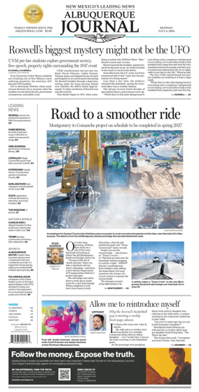 Cover of Albuquerque Journal