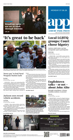 Cover of Asbury Park Press