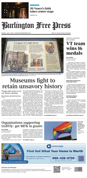 Cover of Burlington Free Press