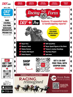 Cover of Daily Racing Form National Digital Edition