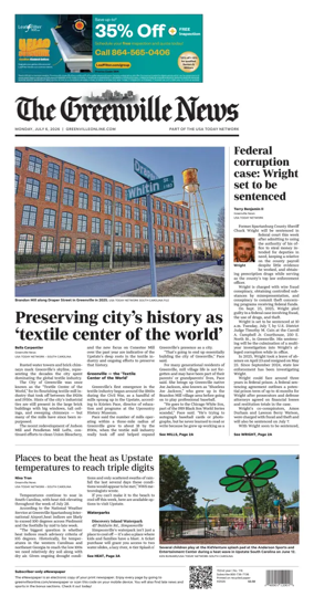 Cover of The Greenville News