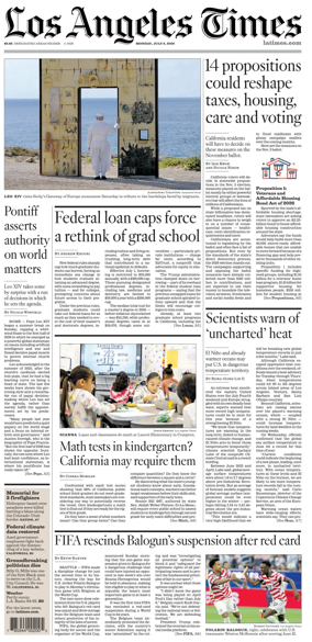 Cover of Los Angeles Times