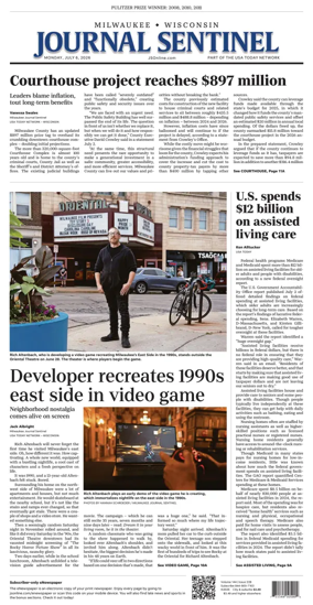 Cover of Milwaukee Journal Sentinel
