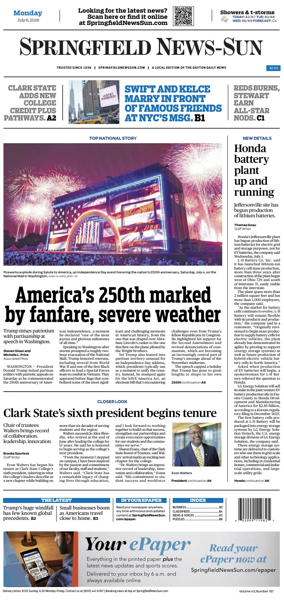 Cover of Springfield News-Sun
