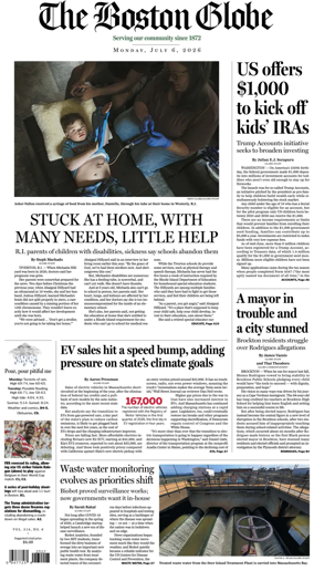 Cover of The Boston Globe