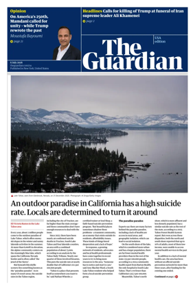 Cover of The Guardian (USA)