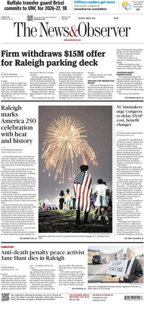 Cover of The News & Observer