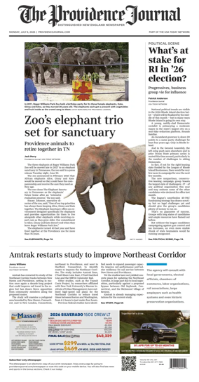 Cover of The Providence Journal