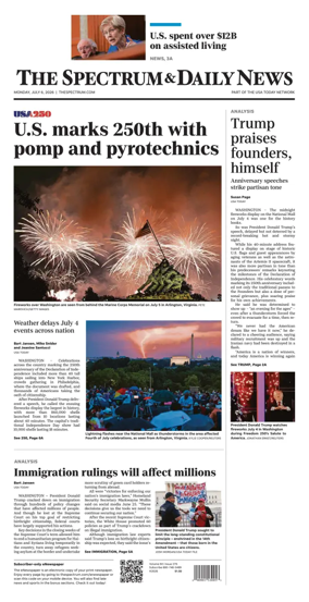 Cover of The Spectrum & Daily News