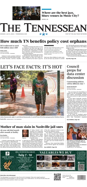 Cover of The Tennessean