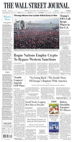 Cover of The Wall Street Journal
