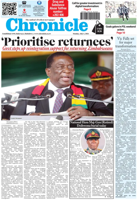 Cover of Chronicle (Zimbabwe)