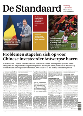 Cover of De Standaard