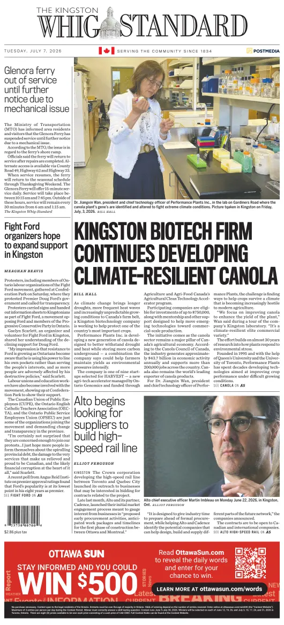 Cover of Kingston Whig-Standard