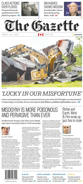 Cover of Montreal Gazette