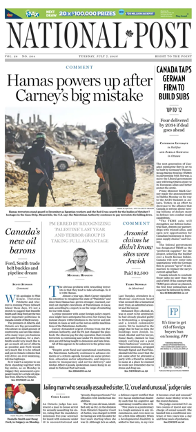 Cover of National Post - (Latest Edition)