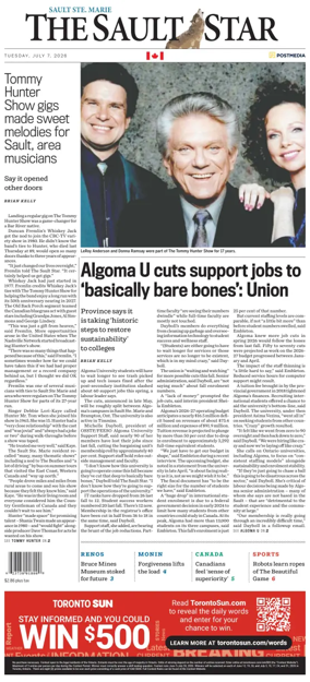 Cover of The Sault Star