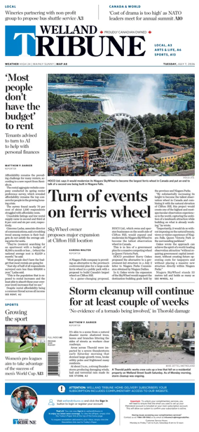 Cover of The Welland Tribune